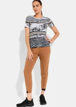 Jersey-Shirt mit Animal Print