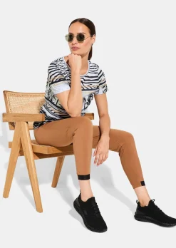 Jersey-Shirt mit Animal Print