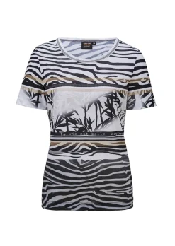Jersey-Shirt mit Animal Print