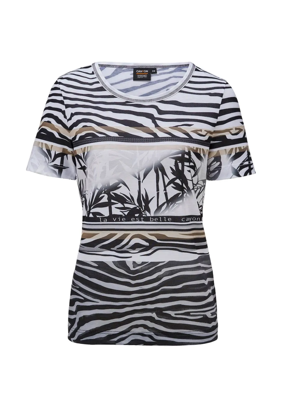 Jersey-Shirt mit Animal Print