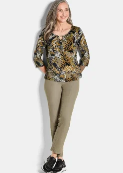 Jersey-Shirt mit Animal Print