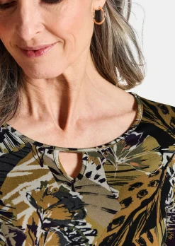 Jersey-Shirt mit Animal Print