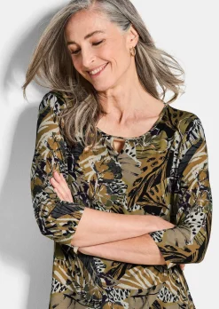 Jersey-Shirt mit Animal Print