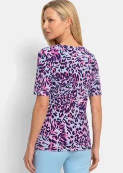Jersey-Shirt mit Animal Print