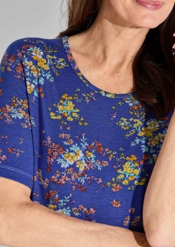 Jersey-Shirt mit Blümchen