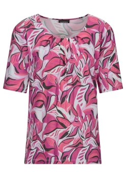 Jersey-Shirt mit Blätterprint