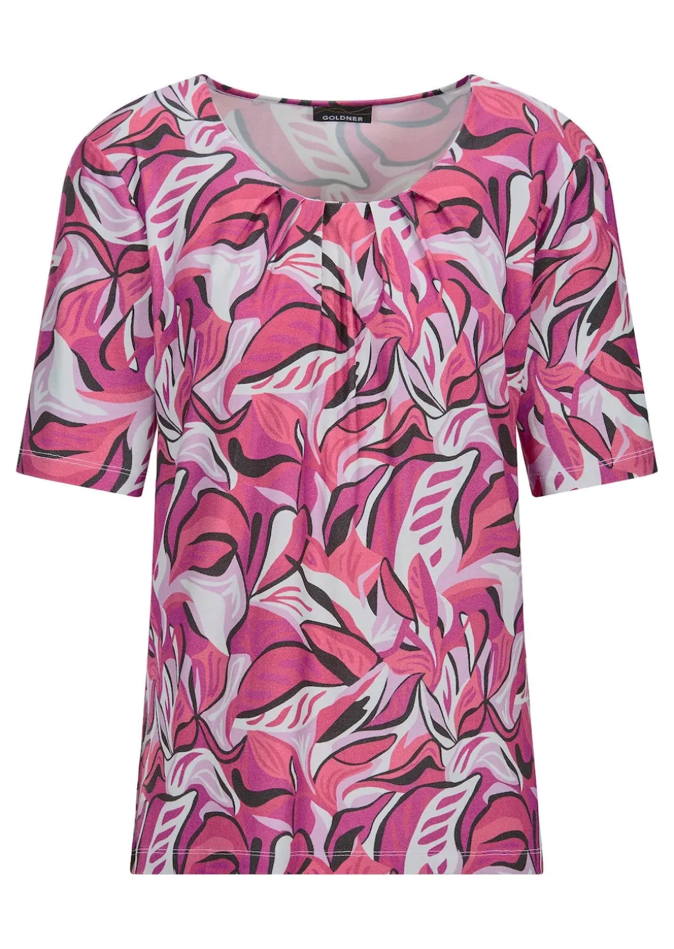 Jersey-Shirt mit Blätterprint