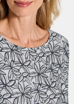 Jersey-Shirt mit Blumenprint