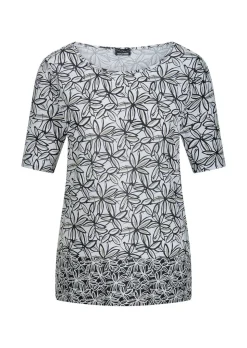 Jersey-Shirt mit Blumenprint