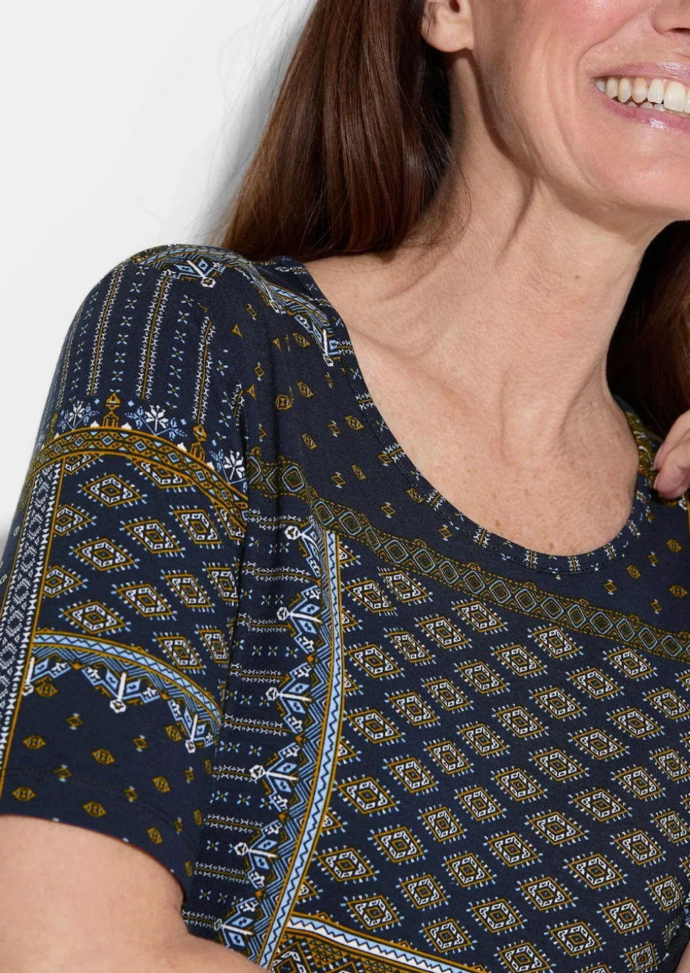 Jersey-Shirt mit edlem Druck