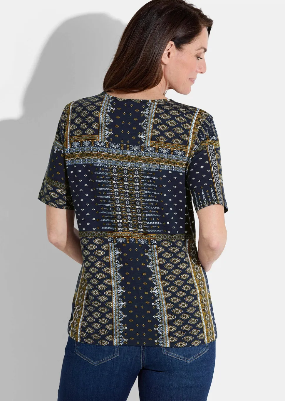 Jersey-Shirt mit edlem Druck