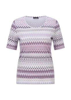 Jersey-Shirt mit geometrischem All-over-Print