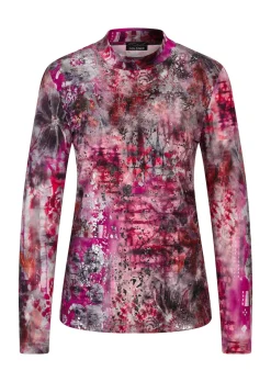 Jersey-Shirt mit Glanzdetails