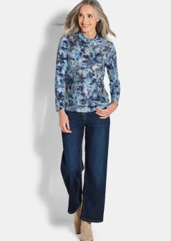 Jersey-Shirt mit Glanzdetails
