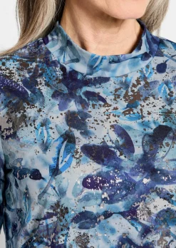 Jersey-Shirt mit Glanzdetails