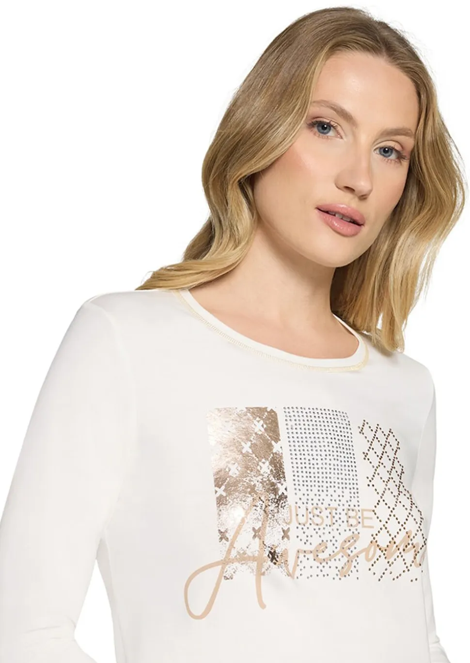 Jersey-Shirt mit glitzerndem Frontmotiv