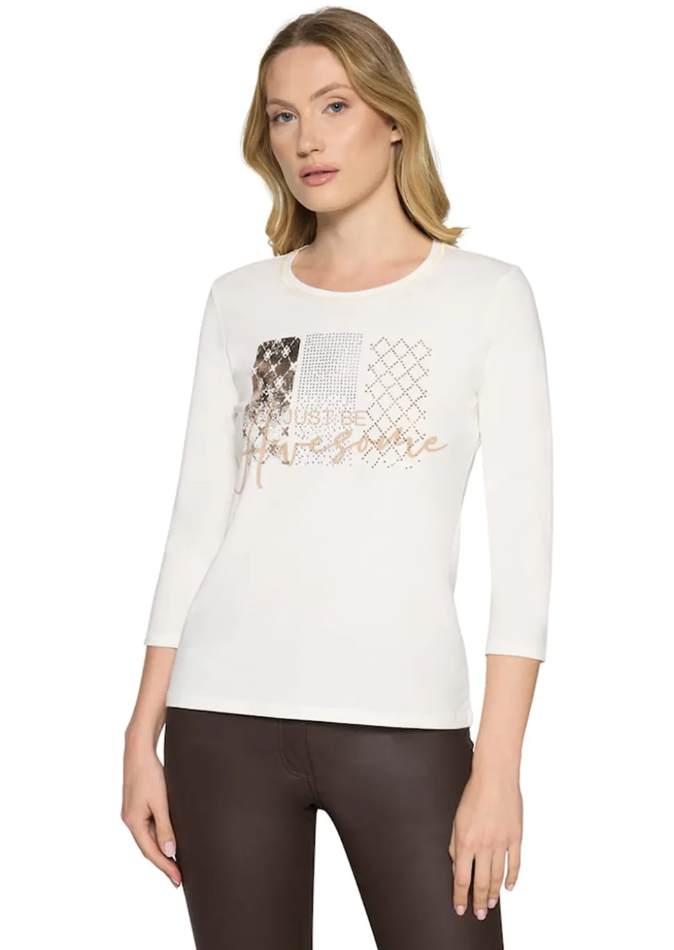 Jersey-Shirt mit glitzerndem Frontmotiv