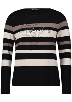Jersey-Shirt mit Glitzersteinen