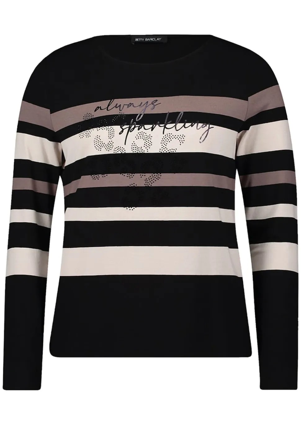 Jersey-Shirt mit Glitzersteinen