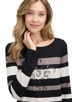 Jersey-Shirt mit Glitzersteinen