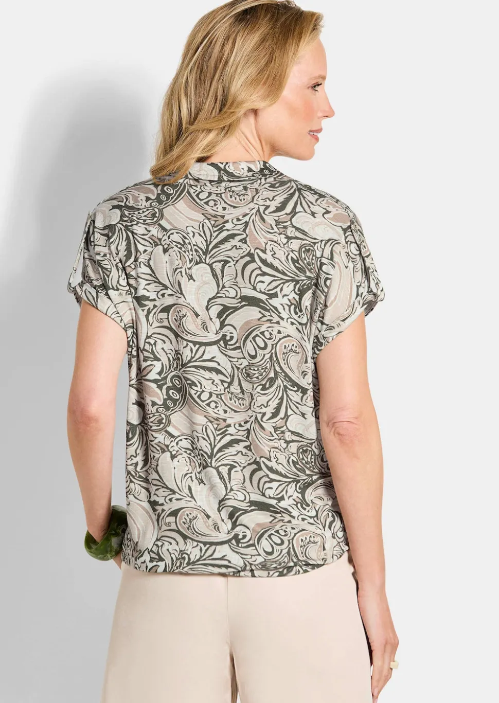 Jersey-Shirt mit Gummibündchen