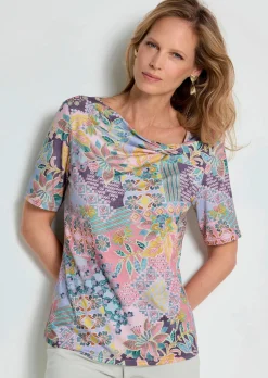 Jersey-Shirt mit Knotendetail