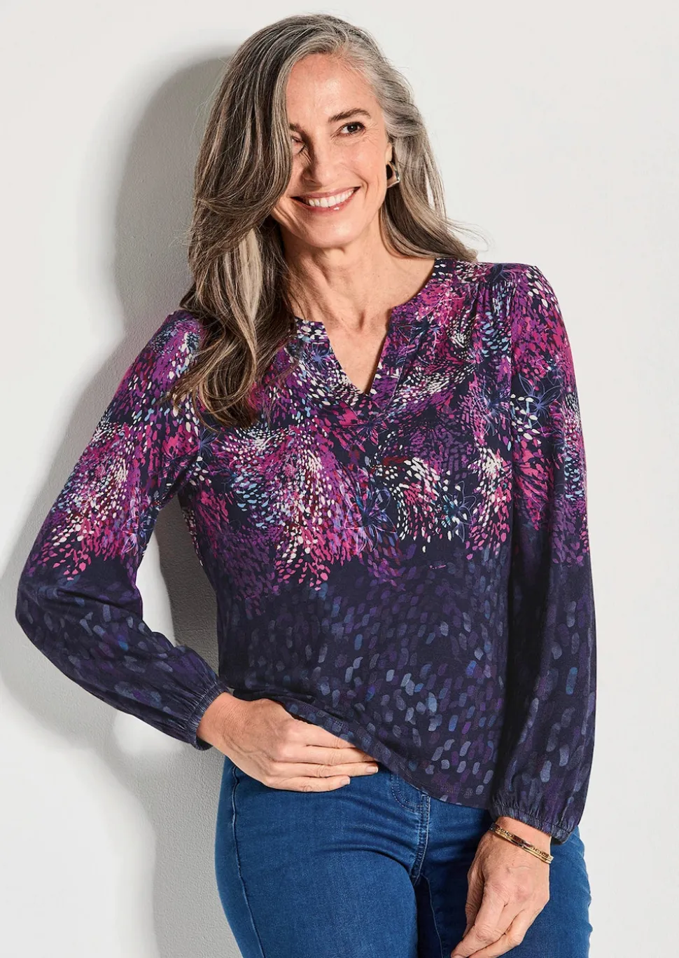 Jersey-Shirt mit Konfetti-Muster