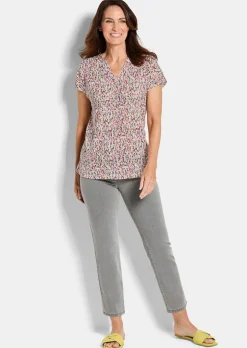 Jersey-Shirt mit Millefleurs-Print