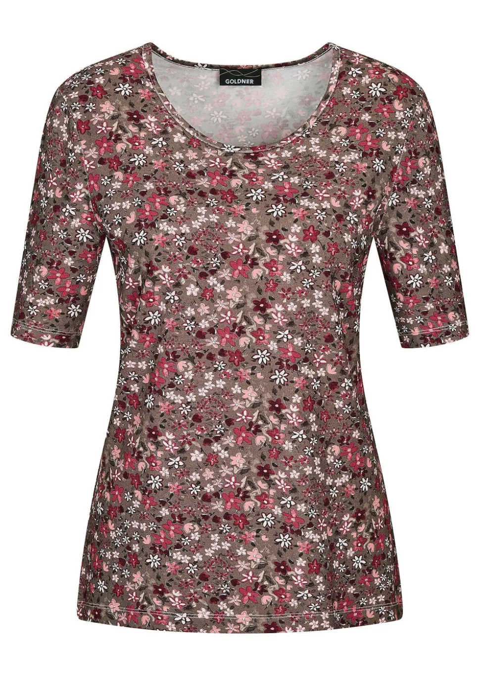 Jersey-Shirt mit Millefleurs-Print