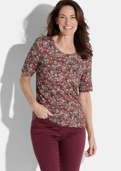 Jersey-Shirt mit Millefleurs-Print