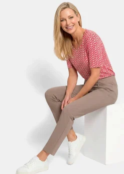 Jersey-Shirt mit Minimal-Rautenmuster