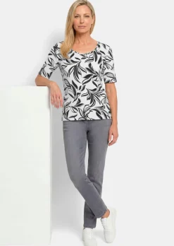 Jerseyshirt mit modischem Floraldruck