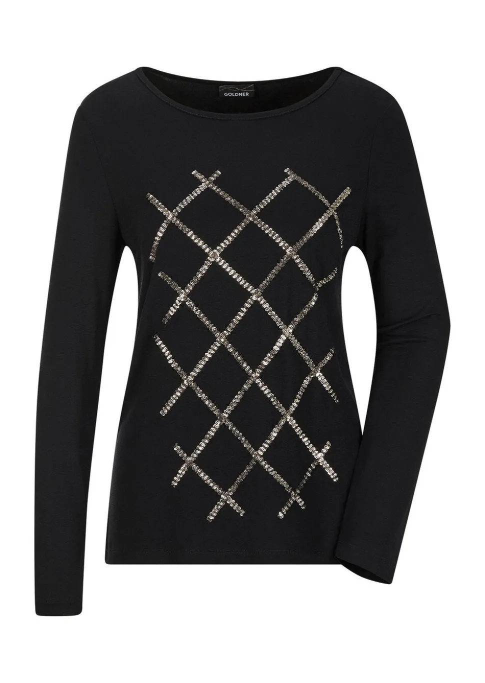Jersey-Shirt mit Pailletten