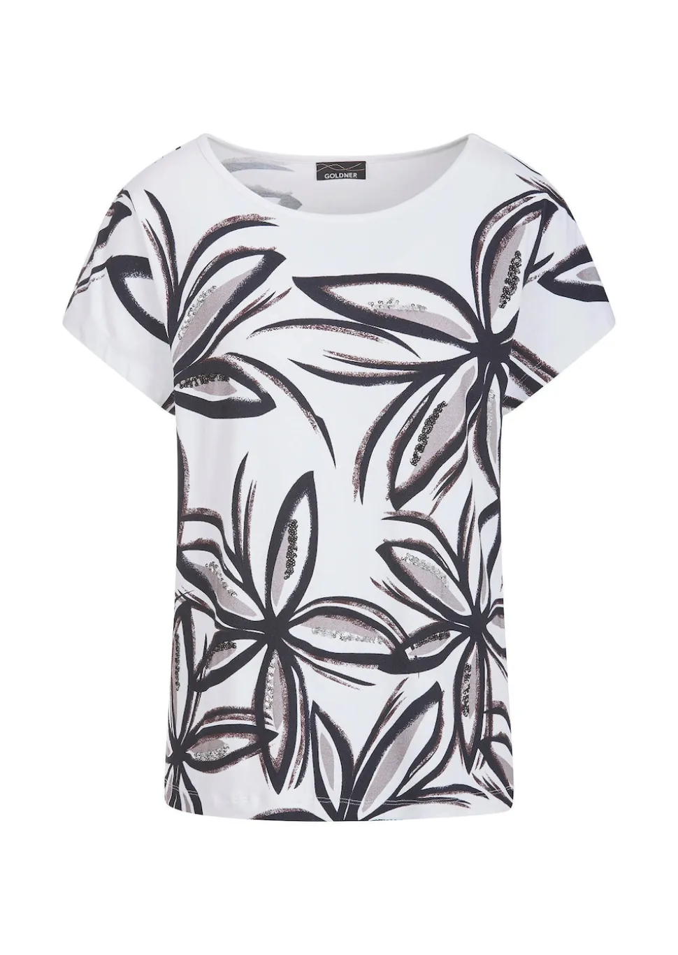 Jersey-Shirt mit Pailletten