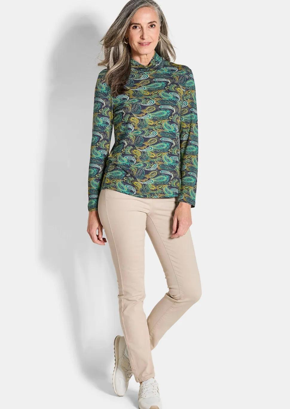 Jersey-Shirt mit Paisley-Muster