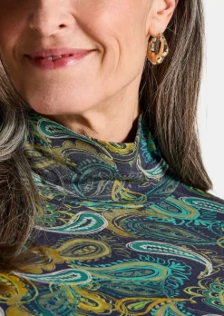 Jersey-Shirt mit Paisley-Muster