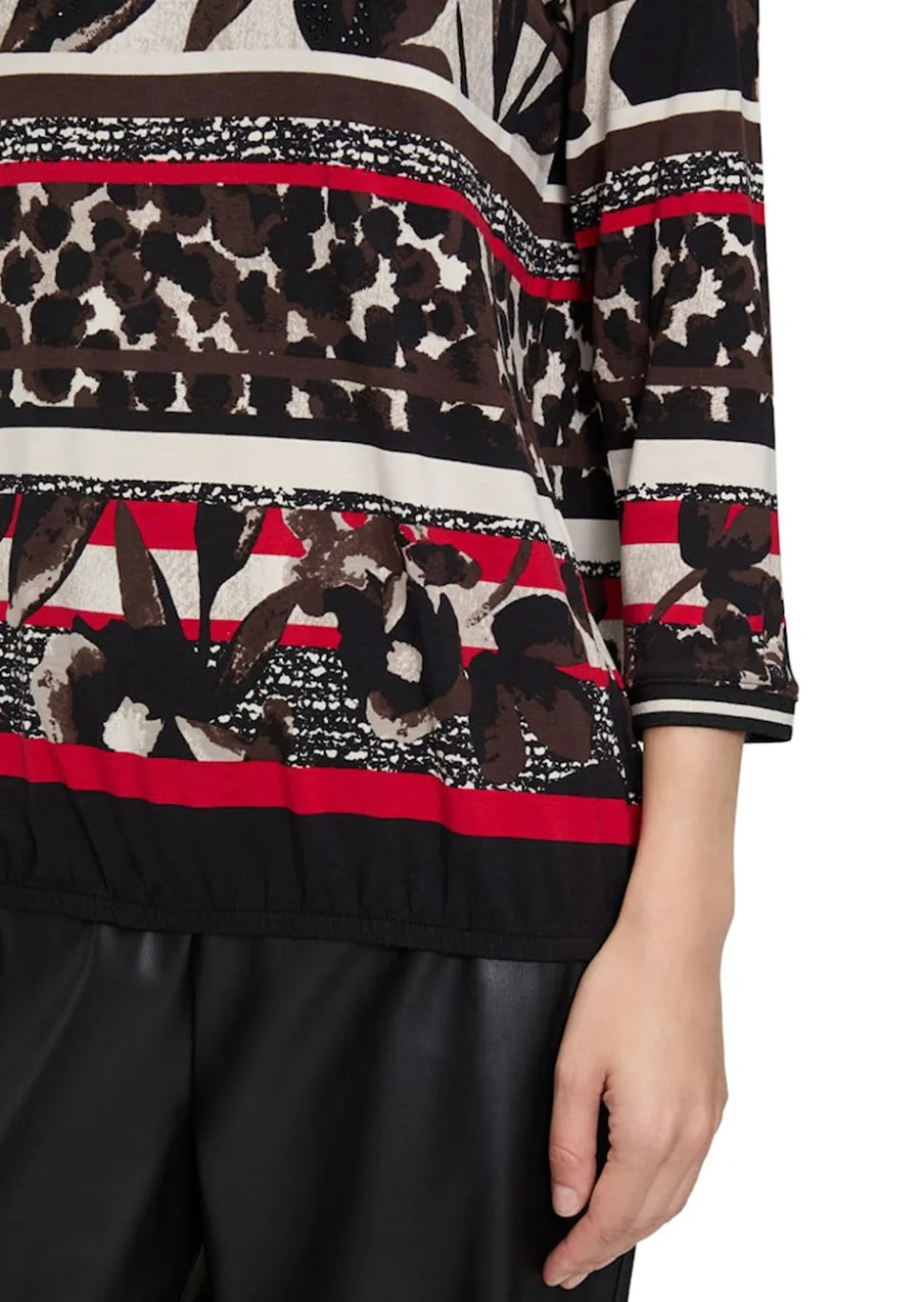 Jersey-Shirt mit 3/4-Ärmeln