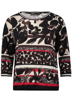 Jersey-Shirt mit 3/4-Ärmeln