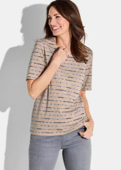 Jersey-Shirt mit Streifenmuster