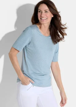 Jersey-Shirt mit Streifenmuster