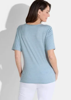 Jersey-Shirt mit Streifenmuster