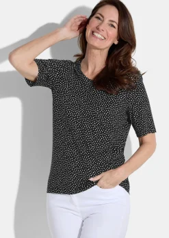 Jersey-Shirt mit Tupfen-Muster