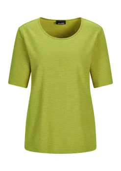 Jersey-Shirt mit U-Boot-Ausschnitt