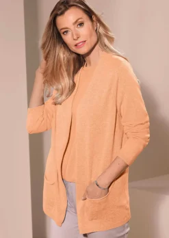Kaschmir-Longstrickjacke
