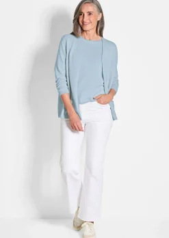 Kaschmir-Longstrickjacke