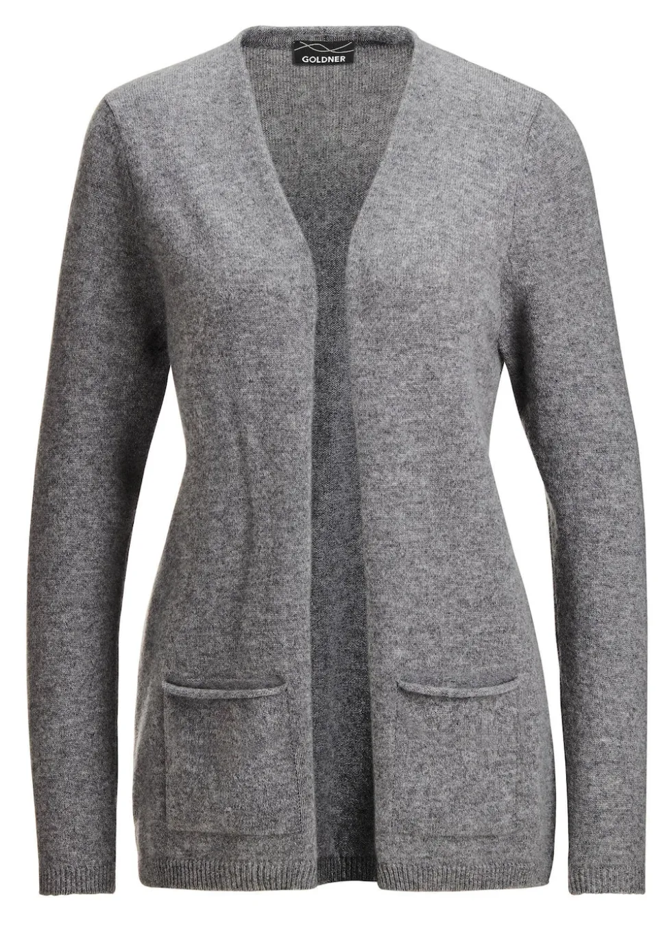 Kaschmir-Longstrickjacke