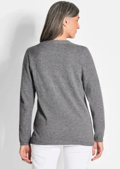 Kaschmir-Longstrickjacke