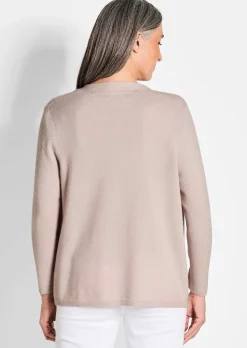 Kaschmir-Longstrickjacke