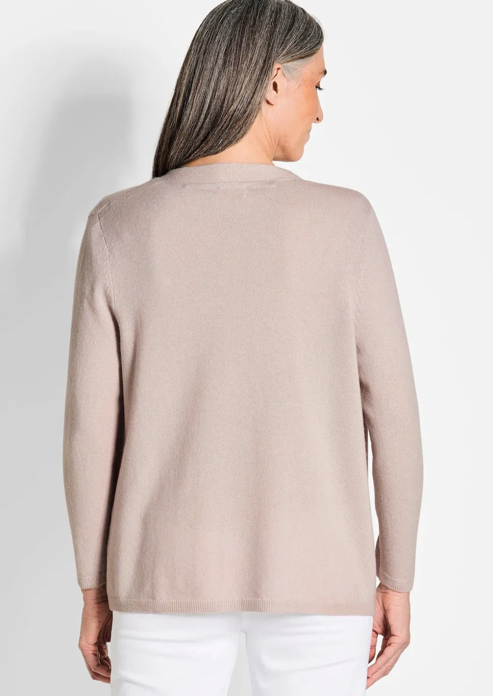Kaschmir-Longstrickjacke
