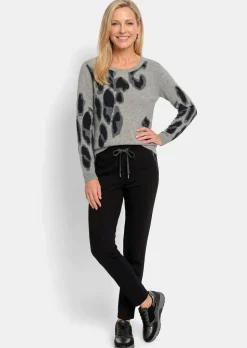 Kaschmirpullover im Leo-Look